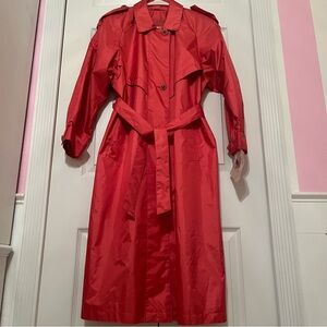 Vintage Totes 80’s Belt Trench Rain Coat Pink Women’s Petite 6P